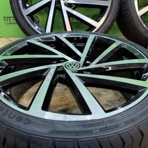 VW Golf R Spielberg Style 19” 5x112 Alloy Wheels with New Tyres and A3 Caddy Golf Seat - Image 3