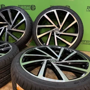 VW Golf R Spielberg Style 19” 5x112 Alloy Wheels with New Tyres and A3 Caddy Golf Seat - Image 4