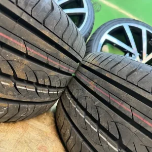 VW Golf R Spielberg Style 19” 5x112 Alloy Wheels with New Tyres and A3 Caddy Golf Seat - Image 6