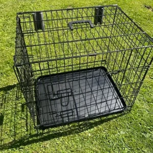 Dog crate double doors