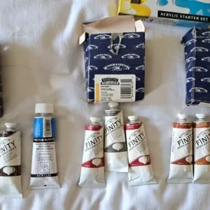 Artists brushes and acrylic paints - Image 3