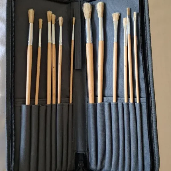Artists brushes and acrylic paints