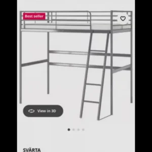 IKEA Svarta Loft Bed with mattress - Image 2