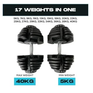 Braingain 40kg adjustable dumbbell set - Image 3