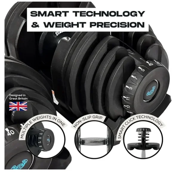 Braingain 40kg adjustable dumbbell set