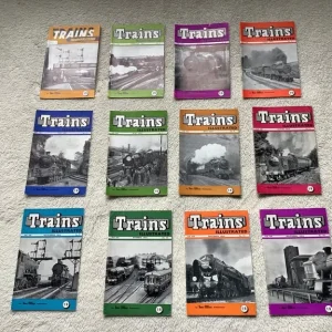 VINTAGE COLLECTABLE TRAIN MAGAZINES JAN - DEC 1954