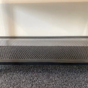 modern metal and painted pine coffee table - Image 6