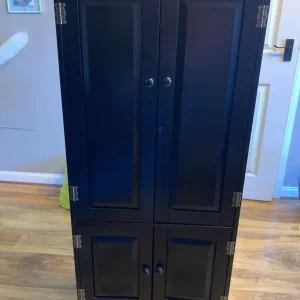 Black cabinets