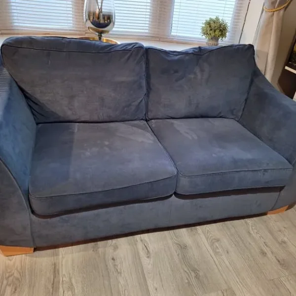 DFS 3 seater dark blue sofa