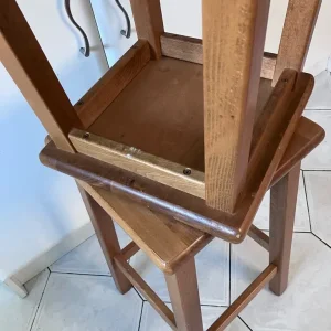Two heavy wooden stools - Image 3