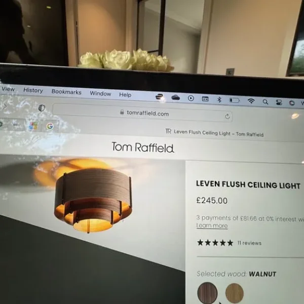 Tom Raffield Leven Flush ceiling Light