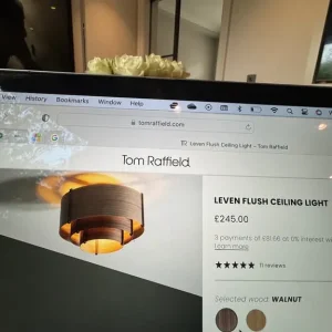 Tom Raffield Leven Flush ceiling Light