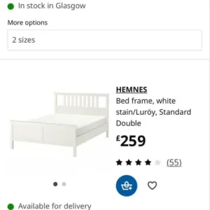 IKEA bed frame with memory foam mattress - Image 4