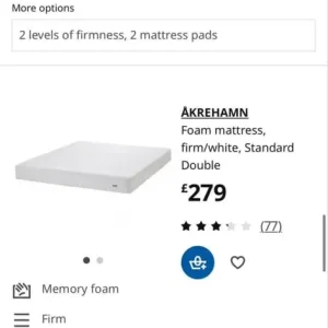 IKEA bed frame with memory foam mattress - Image 5