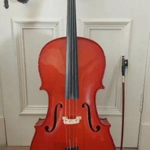 Half size student cello with bow and soft case