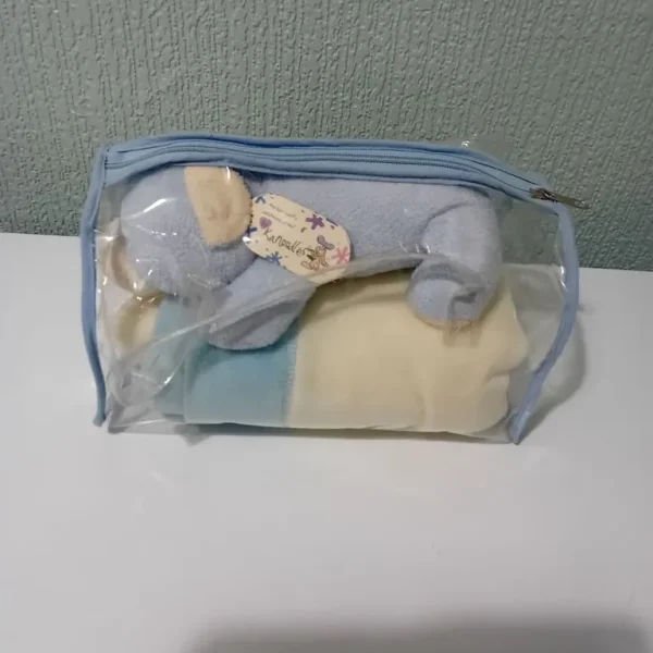 Play bear with a blanket