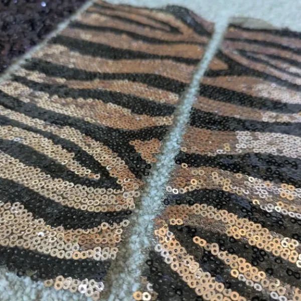 8 pieces of sequined fabrics