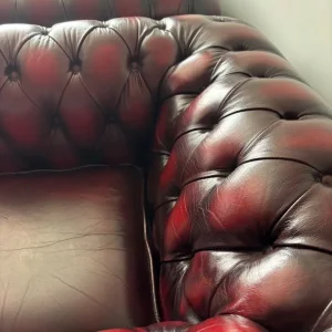Oxblood Red Chesterfield Club Chairs - Image 7