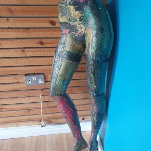 Quirky mannequin legs used as a halloween prop