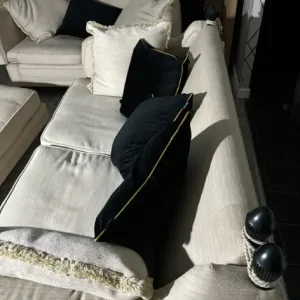 Beige sofa suite - Image 3