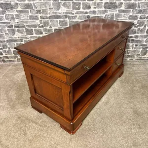 Vintage St Michael Solid Wood TV Cabinet with Drawers and Shelves - Image 6