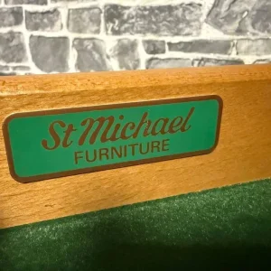Vintage St Michael Solid Wood TV Cabinet with Drawers and Shelves - Image 7