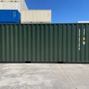 20ft One-Trip Shipping Container – Bottle Green RAL6007 - Image 2