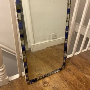 Stained glass border mirror
