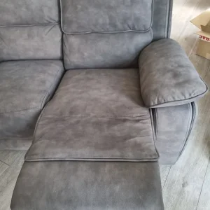 3-seater settee with buck leather seats - Image 4