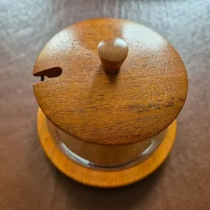 Vintage Swedish Teak Condiment Tray with Lid - Image 4