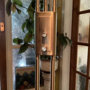 Stainless steel floor lamp with twin lights and dimmer - Image 7