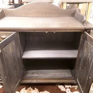 Polish dark oak drawer unit and bedside tables - Image 3