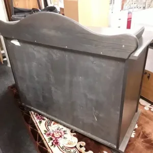 Polish dark oak drawer unit and bedside tables - Image 6