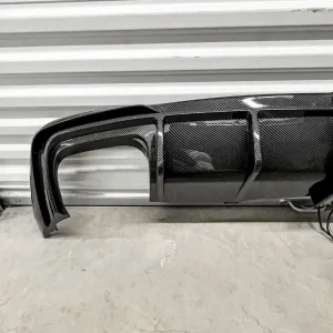 Audi A4 S4 B9.5 2020-2025 Gloss Carbon Rear Diffuser With Light - Image 2