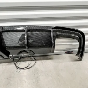 Audi A4 S4 B9.5 2020-2025 Gloss Carbon Rear Diffuser With Light - Image 4