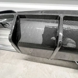Audi A4 S4 B9.5 2020-2025 Gloss Carbon Rear Diffuser With Light - Image 6