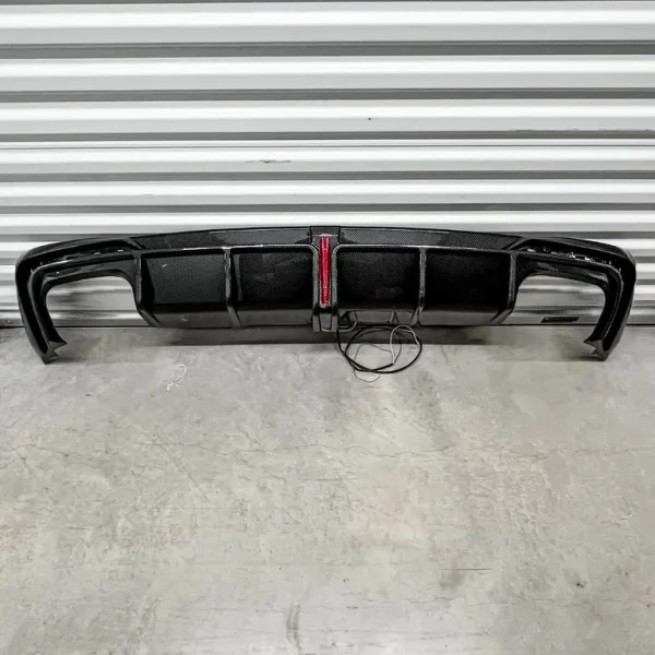 Audi A4 S4 B9.5 2020-2025 Gloss Carbon Rear Diffuser With Light