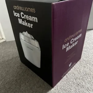 Ice cream maker in box with instructions