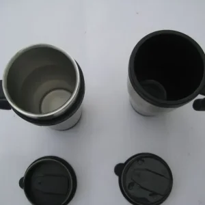 Two 400ml Insulated Metallic Drinks Mugs - Image 2