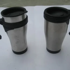 Two 400ml Insulated Metallic Drinks Mugs
