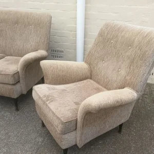 3 Seater Sofa and Two Matching Armchairs - Mid Century - Retro - Image 5
