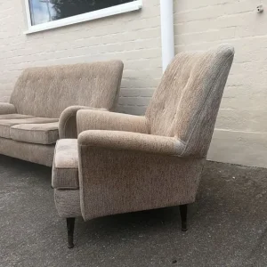 3 Seater Sofa and Two Matching Armchairs - Mid Century - Retro - Image 7