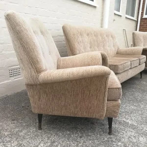 3 Seater Sofa and Two Matching Armchairs - Mid Century - Retro - Image 8