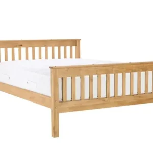 Solidwood oak double bed, 4ft 6in, in original box - Image 6