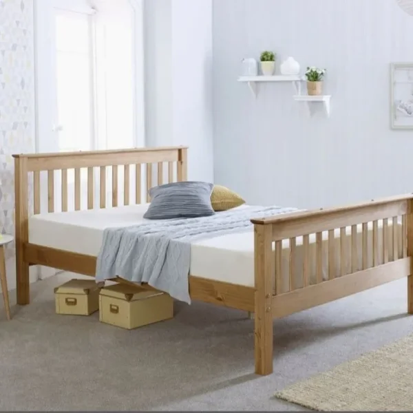 Solidwood oak double bed, 4ft 6in, in original box