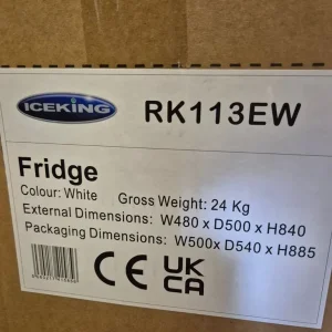 81-litre icebox fridge with adjustable shelves and salad crisper - Image 2