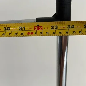 Black Clothes Rack, Adjustable Height, Side Hook, Extendable Rail - Image 3