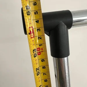 Black Clothes Rack, Adjustable Height, Side Hook, Extendable Rail - Image 4