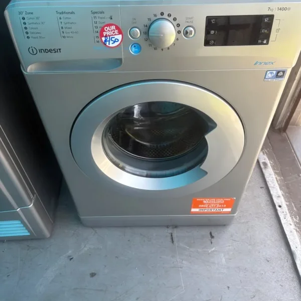 INDESIT SILVER 7KG WASHING MACHINE