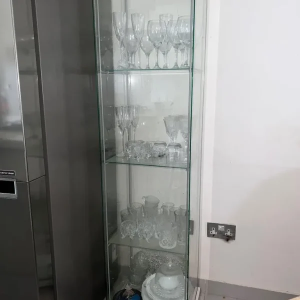 4 Shelf 1 Door Display Cabinet